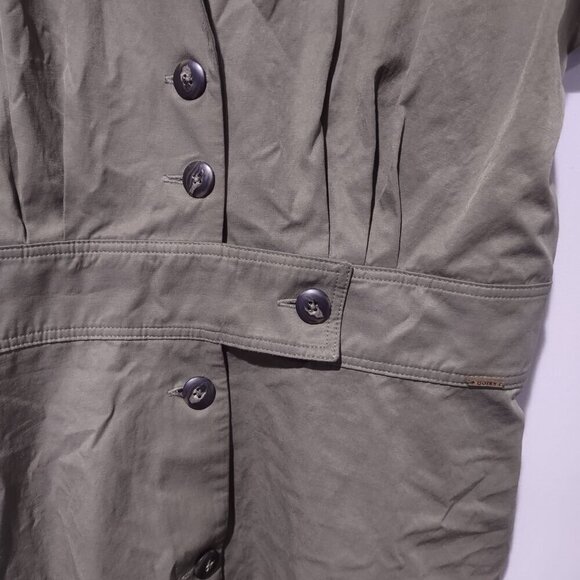 Women's Cargo Green Short Sleeve Utility Mini Dress Canvas Size XL - Picture 6 of 8